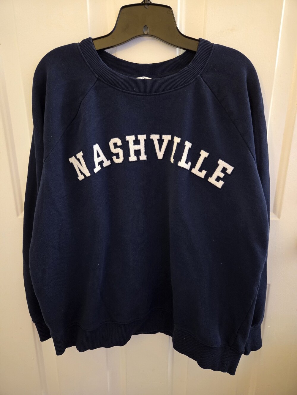 crown & ivy Navy 'Nashville' Pullover Sweatshirt
